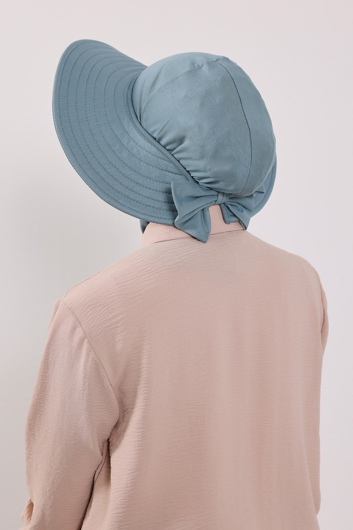 3 Piece Removable Hijab Bonnet Set with Visor and Hat, Modest Sun Protection Headwear for Women,ST-1P Dark Mint