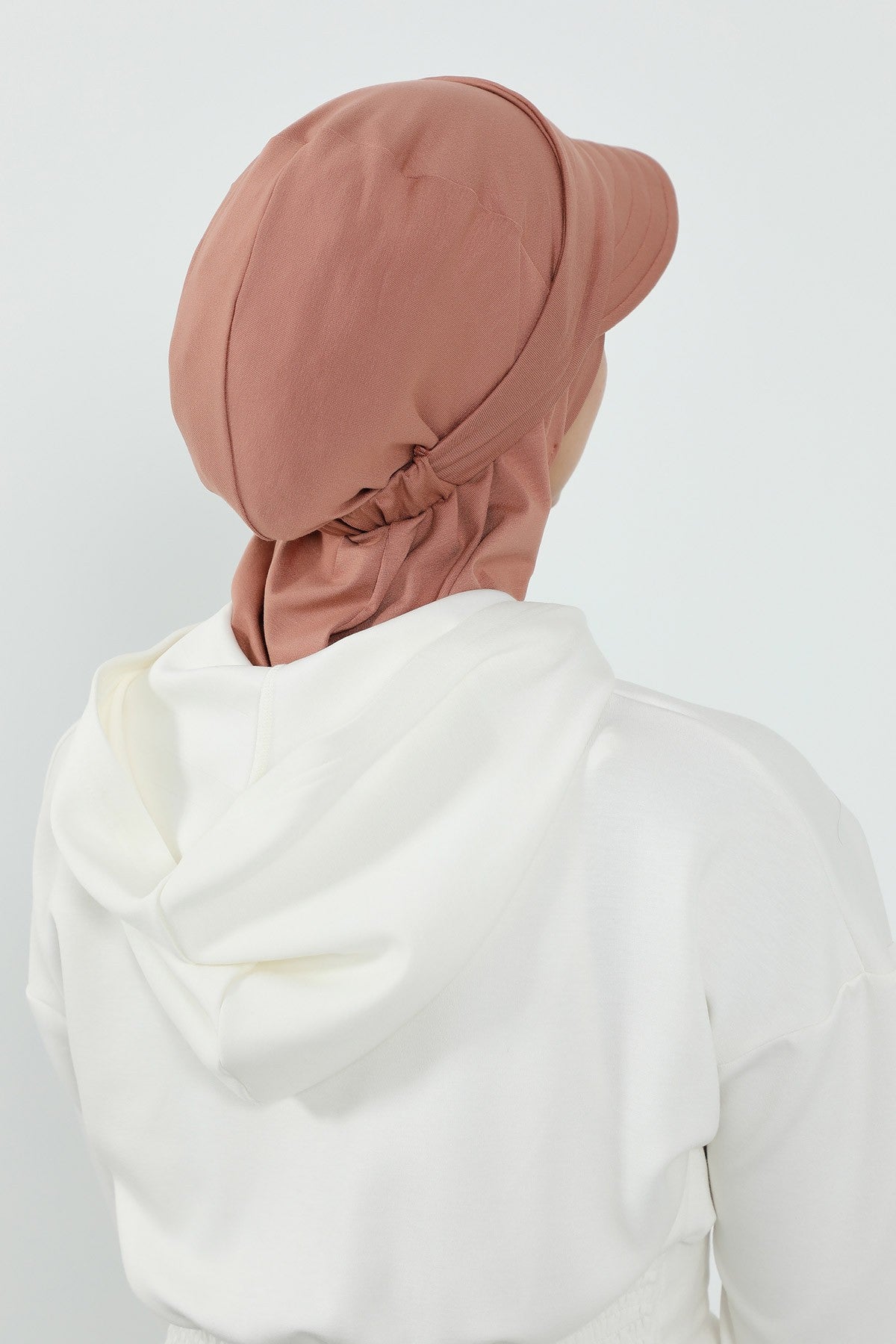 3 Piece Removable Hijab Bonnet Set with Visor and Hat, Modest Sun Protection Headwear for Women,ST-1P Cappucino