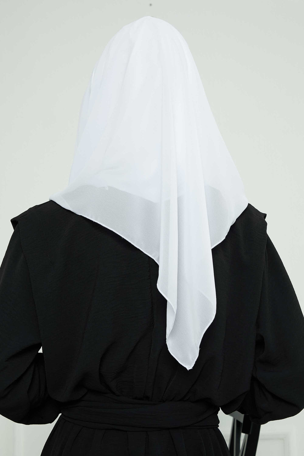 Bundle of 2 Instant Shawls with Soft Bonnet Cap, Chiffon Turban Hijab Set, Ready to Wear Scarf for Women,PS-45SET White - Navy Blue