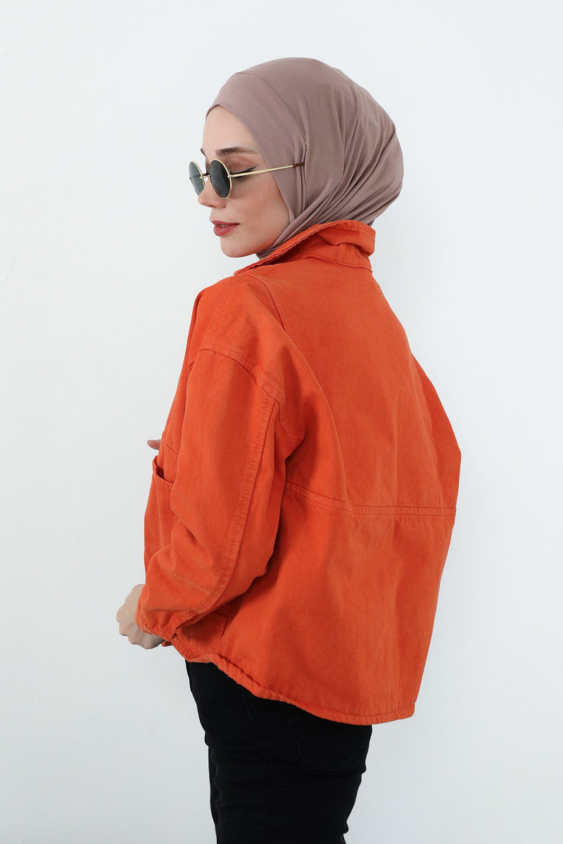 Practical Cotton Bonnet with Built-In Neck Cover and Ear Access, Full-Coverage Hijab Bonnet with Ear Access Points,B-94