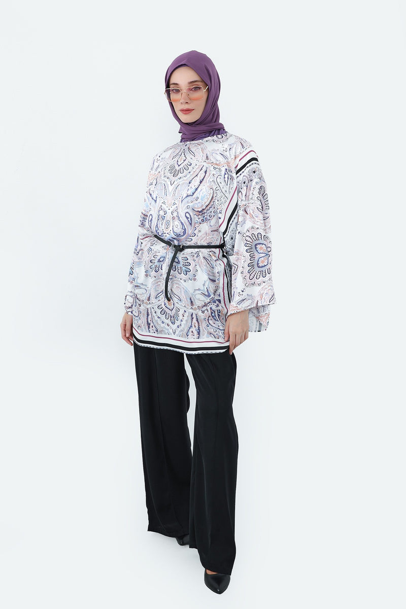 Two Piece Hijab Set Crepe Shawl with Cotton Under Cap Bonnet, Lightweight Modest Scarf and Undercap Combo for Women,PS-56