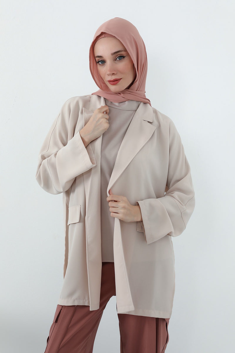 Two Piece Hijab Set Crepe Shawl with Cotton Under Cap Bonnet, Lightweight Modest Scarf and Undercap Combo for Women,PS-56