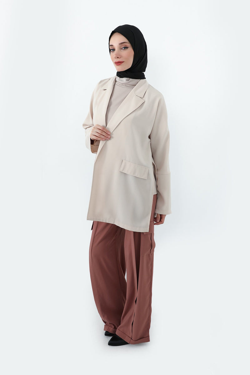 Two Piece Hijab Set Crepe Shawl with Cotton Under Cap Bonnet, Lightweight Modest Scarf and Undercap Combo for Women,PS-56