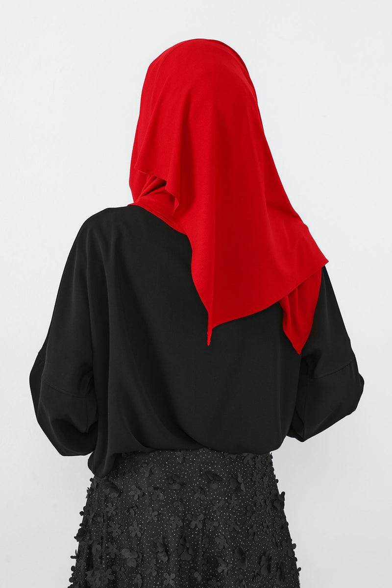 Neck-Covering Jersey Hijab with Built-In Niqab and Undercap, Premium Jersey Hijab with Integrated Bonnet and Face Veil,PS-58