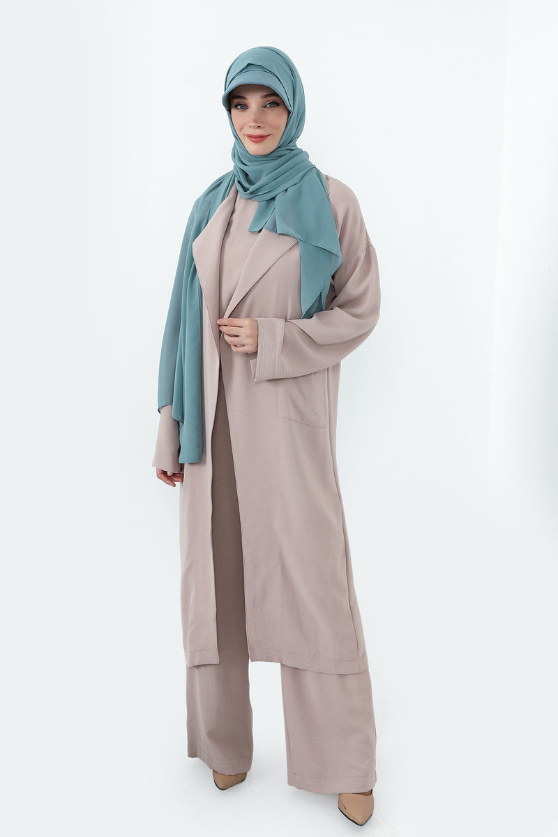 Practical Chiffon Hijab with Built-In Bonnet and Visor, Chiffon Scarf with Built-In Bonnet and Cap,SS-3