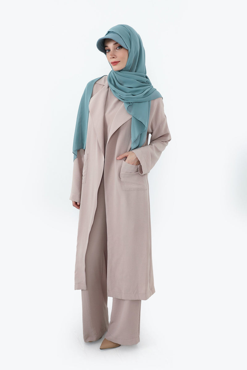 Practical Chiffon Hijab with Built-In Bonnet and Visor, Chiffon Scarf with Built-In Bonnet and Cap,SS-3