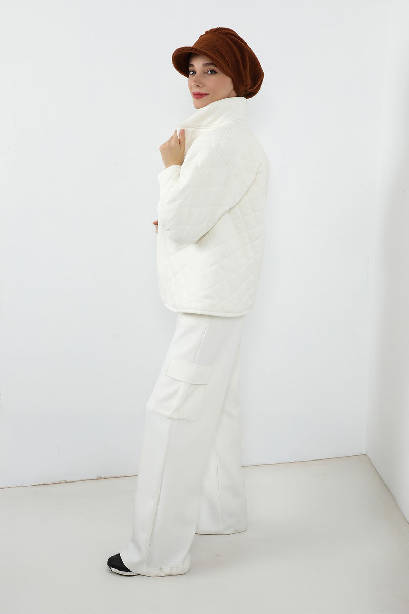 Winter Felted Wool Visor Women Turban Hat, Modest-Friendly Women Turban Hat for Cold Weathers,B-73DK