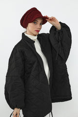 Bouclé Wool Winter Hijab Cap with Visor, Warm Bouclé Wool Hijab Cap with Built-In Visor for Cold Weather,B-73TK Maroon