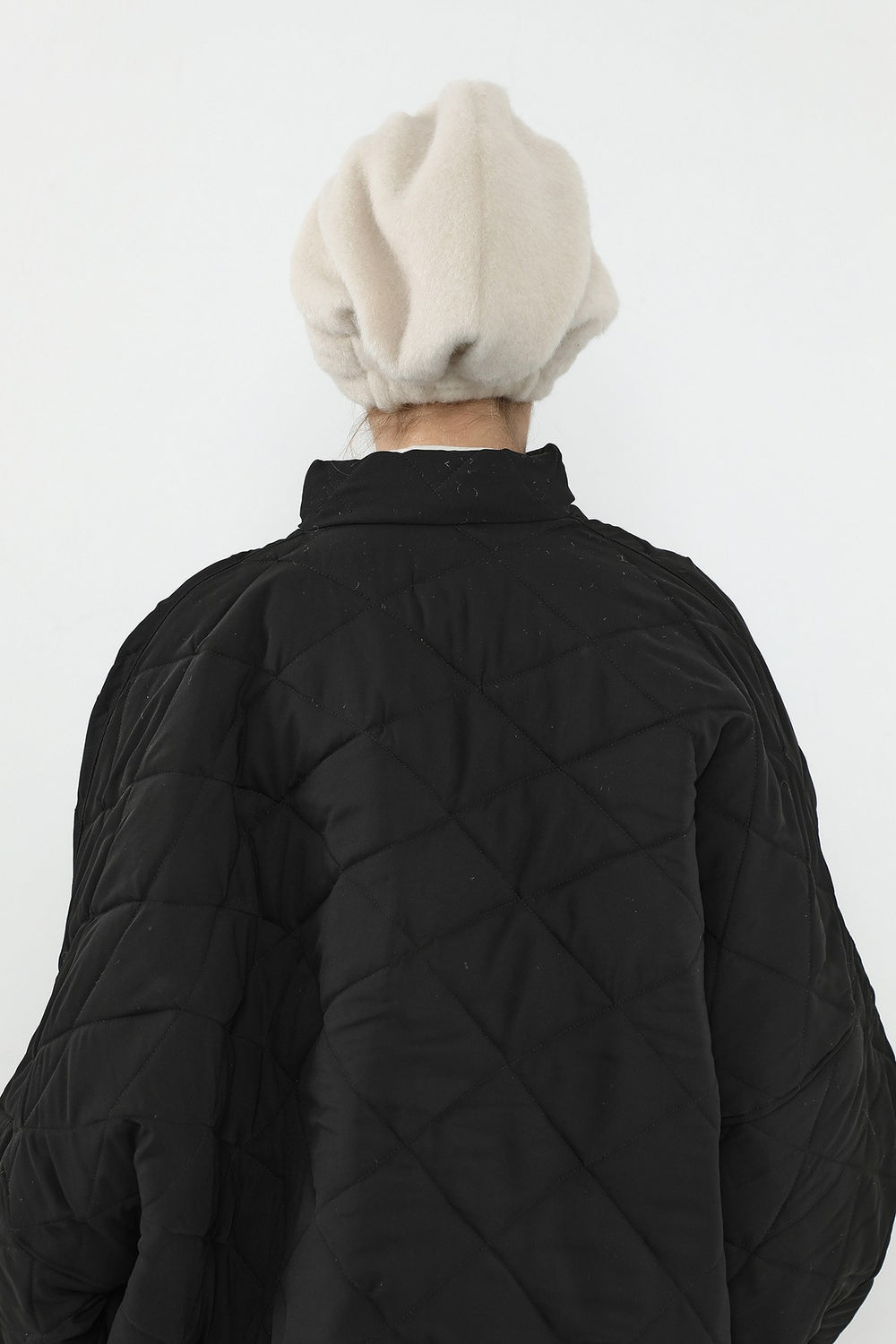 Pleated Winter Felted Wool Turban Hat for Women, Modest-Friendly, Warm & Elegant Winter Turban Bonnet,B-98DK Ivory
