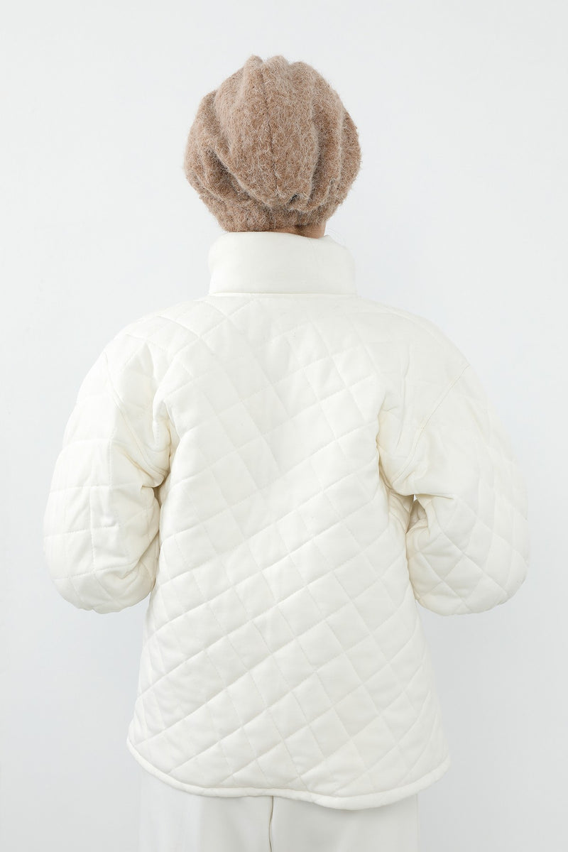 Pleated Bouclé Wool Winter Hijab Cap, Soft Textured Modest Women’s Beanie,B-98TK