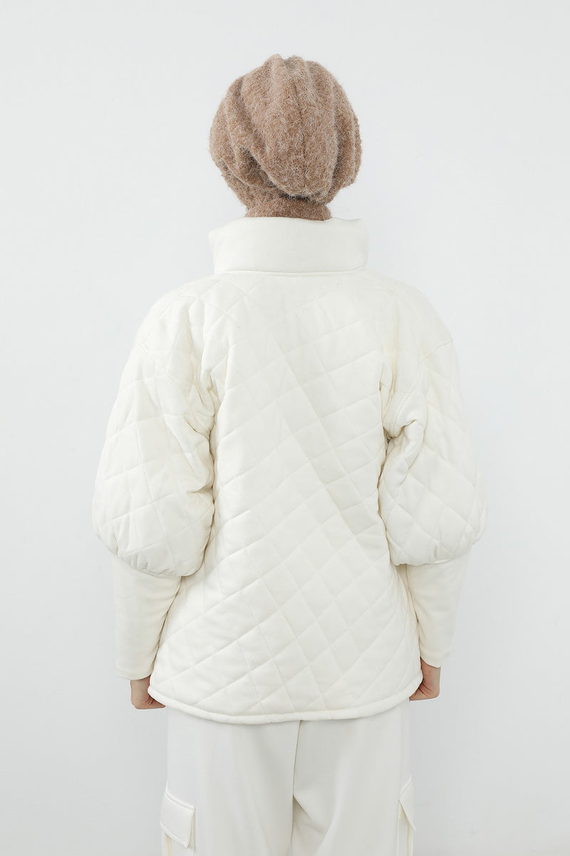 Pleated Bouclé Wool Winter Hijab Cap, Soft Textured Modest Women’s Beanie,B-98TK