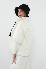 Women’s Winter Hat and Scarf Set, Soft Felted Wool Bucket Hat + Long Scarf,BAT-1DK Black