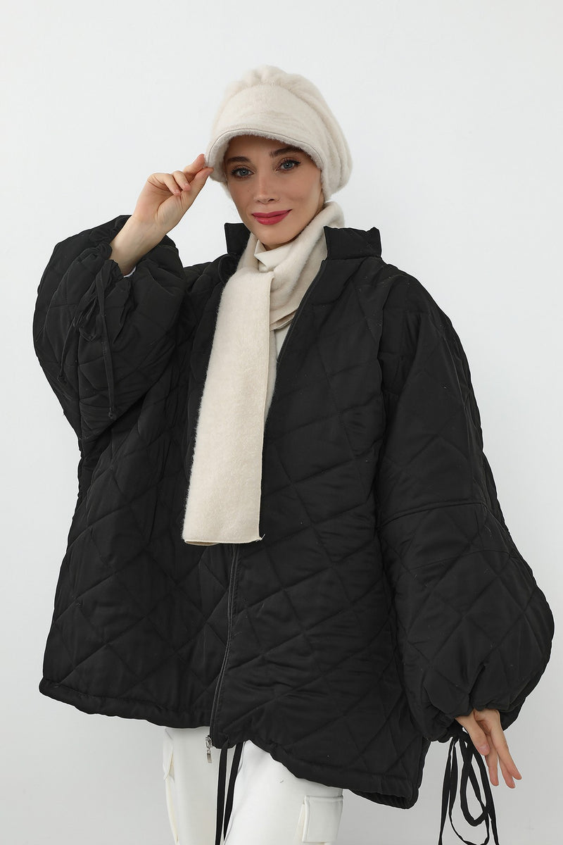 Women’s Winter Felted Wool Visor Turban & Matching Scarf Set,BAT-2DK