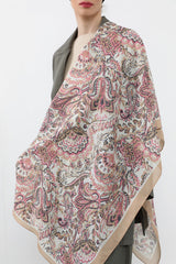 Printed Voile Hijab Scarf, Lightweight Soft Breathable Modest Shawl,SAL-102 Pattern V1