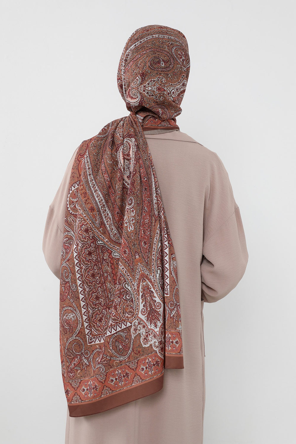 Printed Voile Hijab Scarf, Lightweight Soft Breathable Modest Shawl,SAL-107 Pattern V3