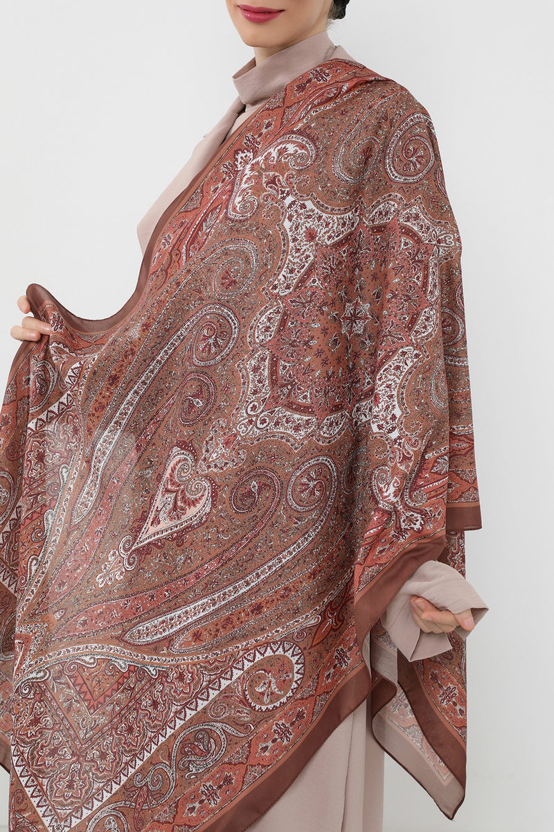 Printed Voile Hijab Scarf, Lightweight Soft Breathable Modest Shawl,SAL-107