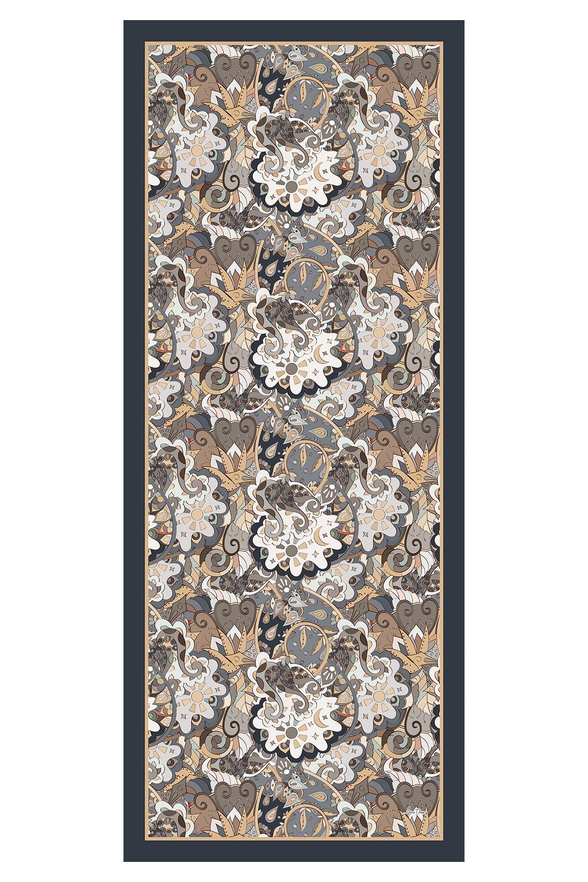 Printed Voile Hijab Scarf, Lightweight Soft Breathable Modest Shawl,SAL-110 Pattern V1