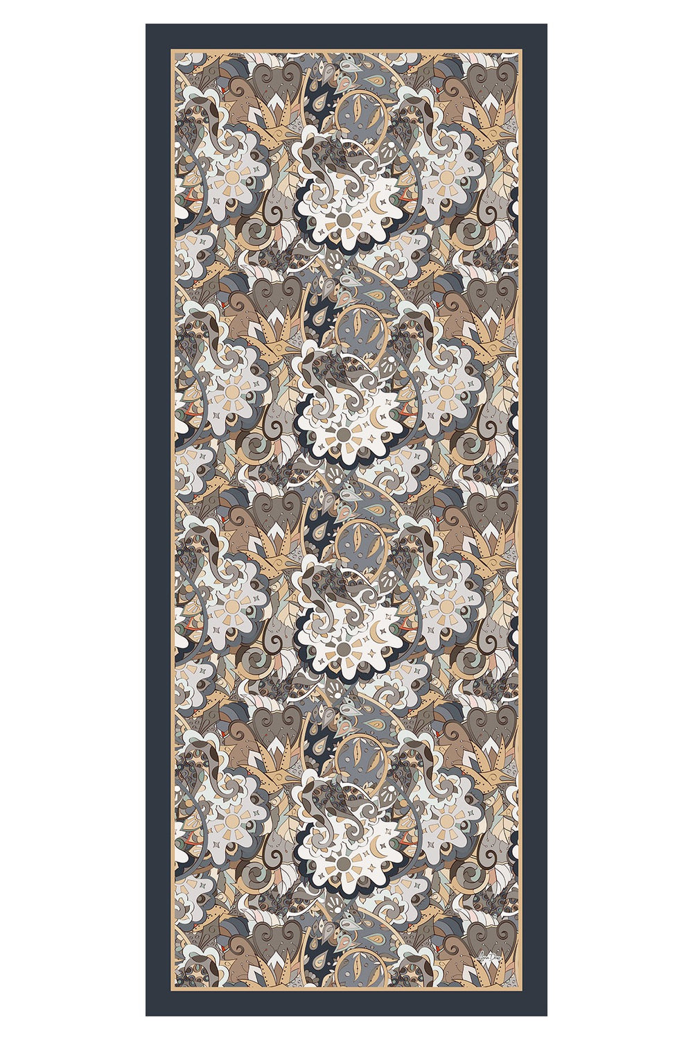 Printed Voile Hijab Scarf, Lightweight Soft Breathable Modest Shawl,SAL-110 Pattern V1