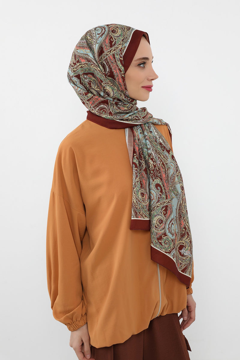 Printed Voile Hijab Scarf, Lightweight Soft Breathable Modest Shawl,SAL-124