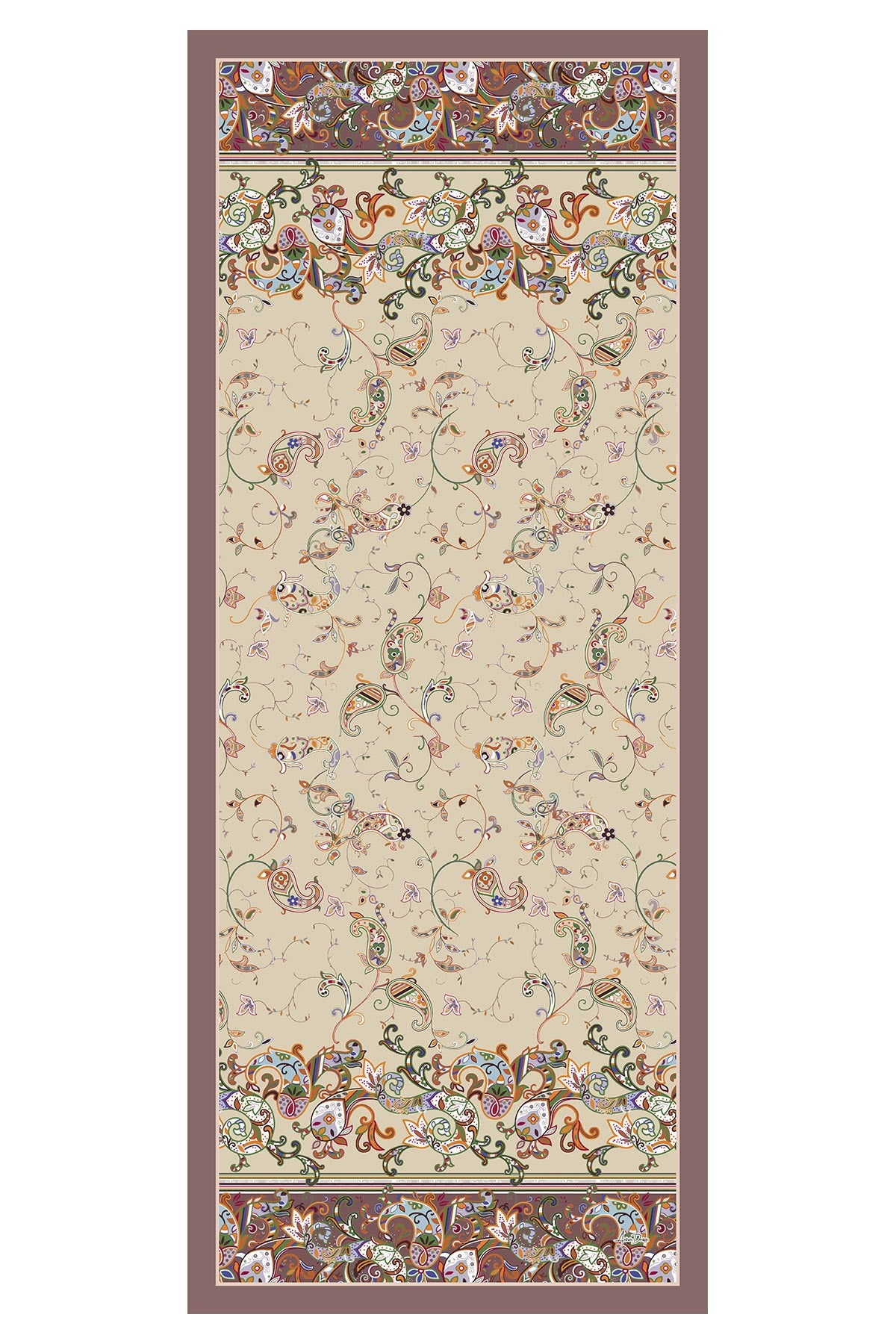 Printed Voile Hijab Scarf, Lightweight Soft Breathable Modest Shawl,SAL-131 Pattern V1