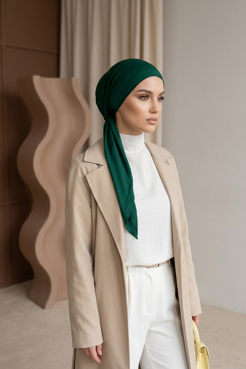 Breathable Cotton Hijab Scarf – Lightweight, Stretch, No-Slip Triangle Scarf for Everyday Comfort,B-41