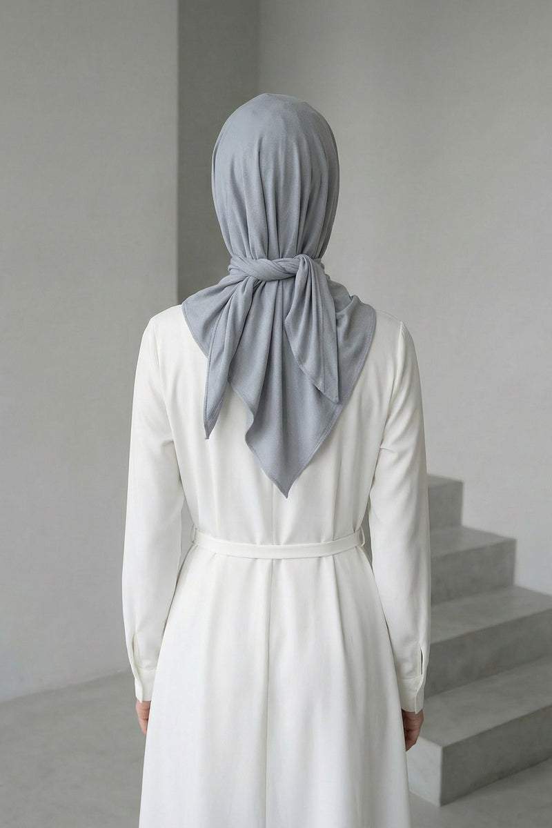 Breathable Cotton Hijab Scarf – Lightweight, Stretch, No-Slip Triangle Scarf for Everyday Comfort,B-41