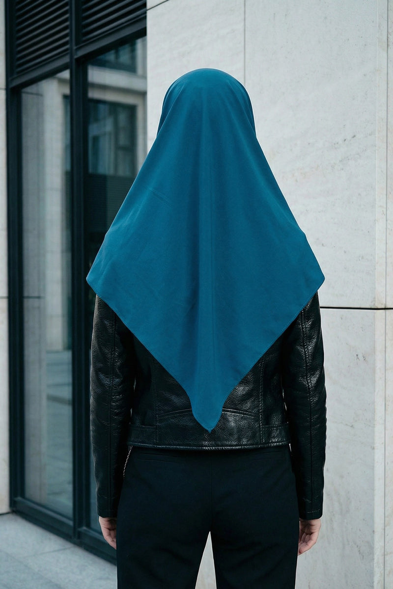 Breathable Cotton Hijab Scarf – Lightweight, Stretch, No-Slip Triangle Scarf for Everyday Comfort,B-41