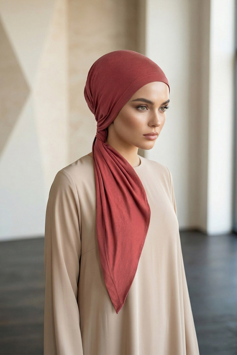 Breathable Cotton Hijab Scarf – Lightweight, Stretch, No-Slip Triangle Scarf for Everyday Comfort,B-41