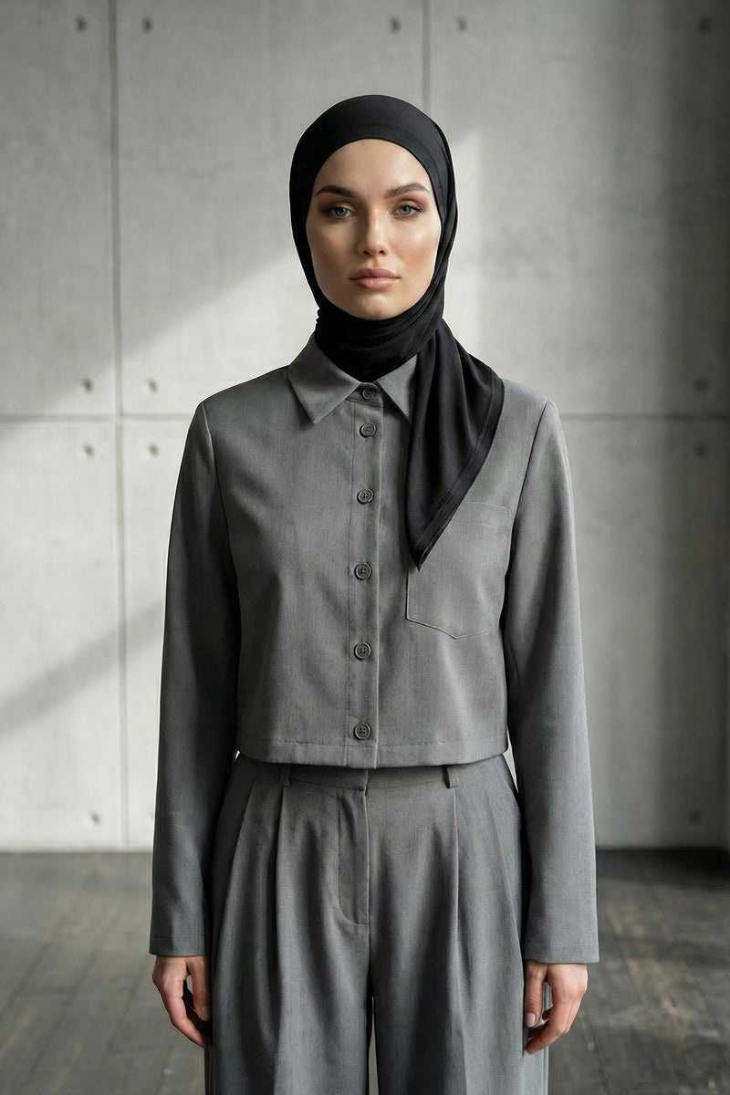 Breathable Cotton Hijab Scarf – Lightweight, Stretch, No-Slip Triangle Scarf for Everyday Comfort,B-41