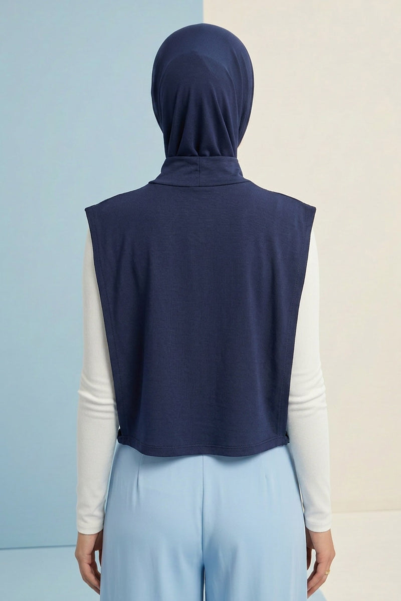 One-Piece Jersey Hijab & Neck Cover Set, Full Coverage Bonnet,DK-2