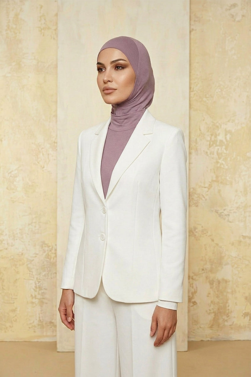 One-Piece Jersey Hijab & Neck Cover Set, Full Coverage Bonnet,DK-2