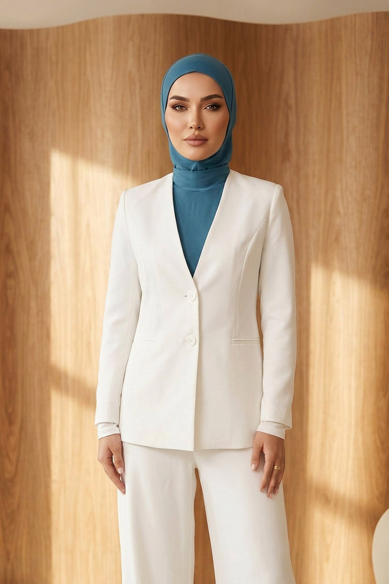 One-Piece Jersey Hijab & Neck Cover Set, Full Coverage Bonnet,DK-2