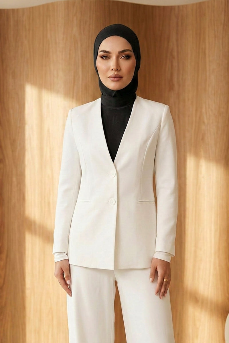 One-Piece Jersey Hijab & Neck Cover Set, Full Coverage Bonnet,DK-2