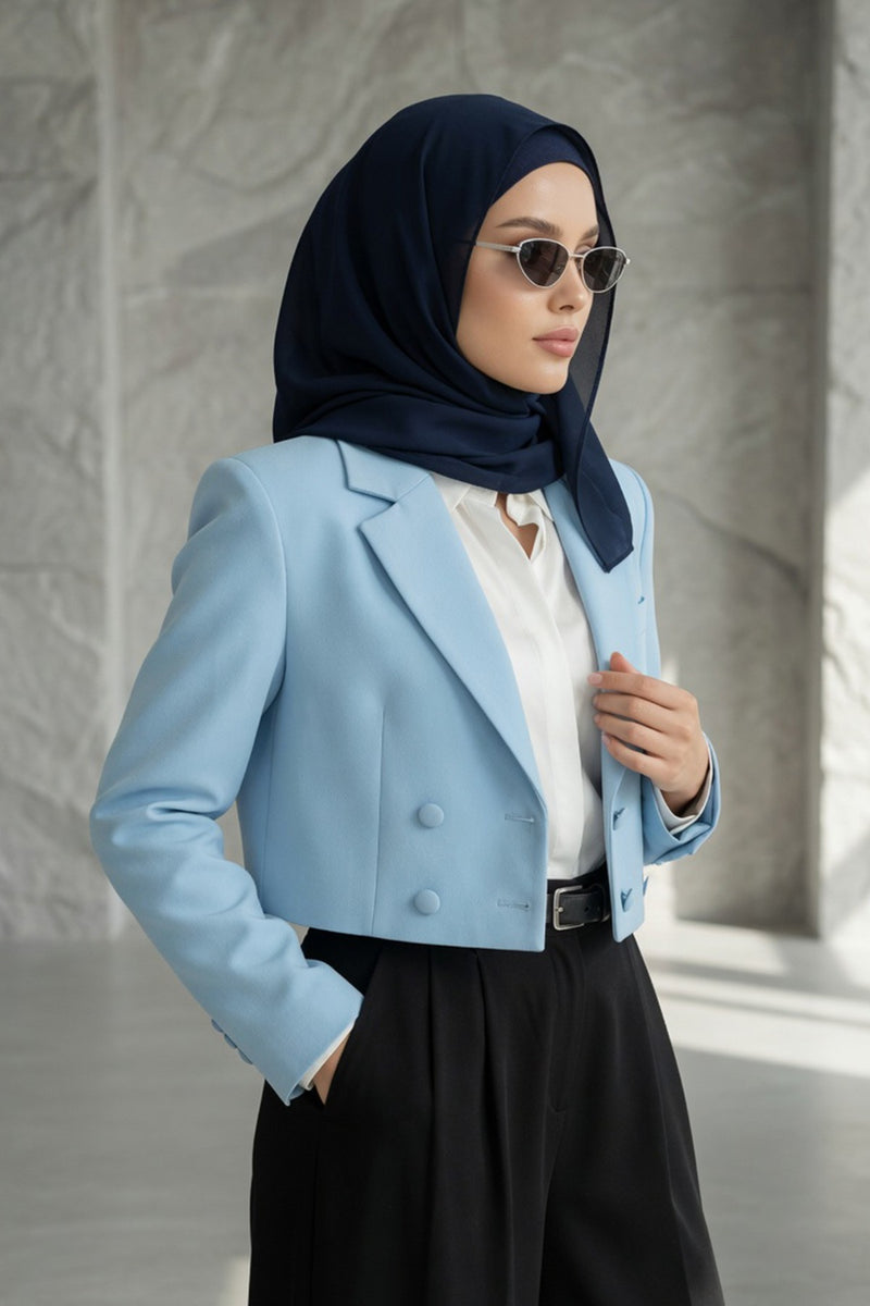 Non-Slip Chiffon Shawl Hijab with Built-In Cotton Undercap, Easy Styling Ready-to-Wear Hijab,PS-62