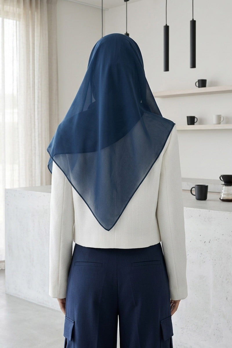 Non-Slip Chiffon Shawl Hijab with Built-In Cotton Undercap, Easy Styling Ready-to-Wear Hijab,PS-62