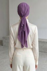 Ready-to-Wear Tie-Back Crepe Hijab Bonnet, Elegant Instant Modest Head Covering,B-101
