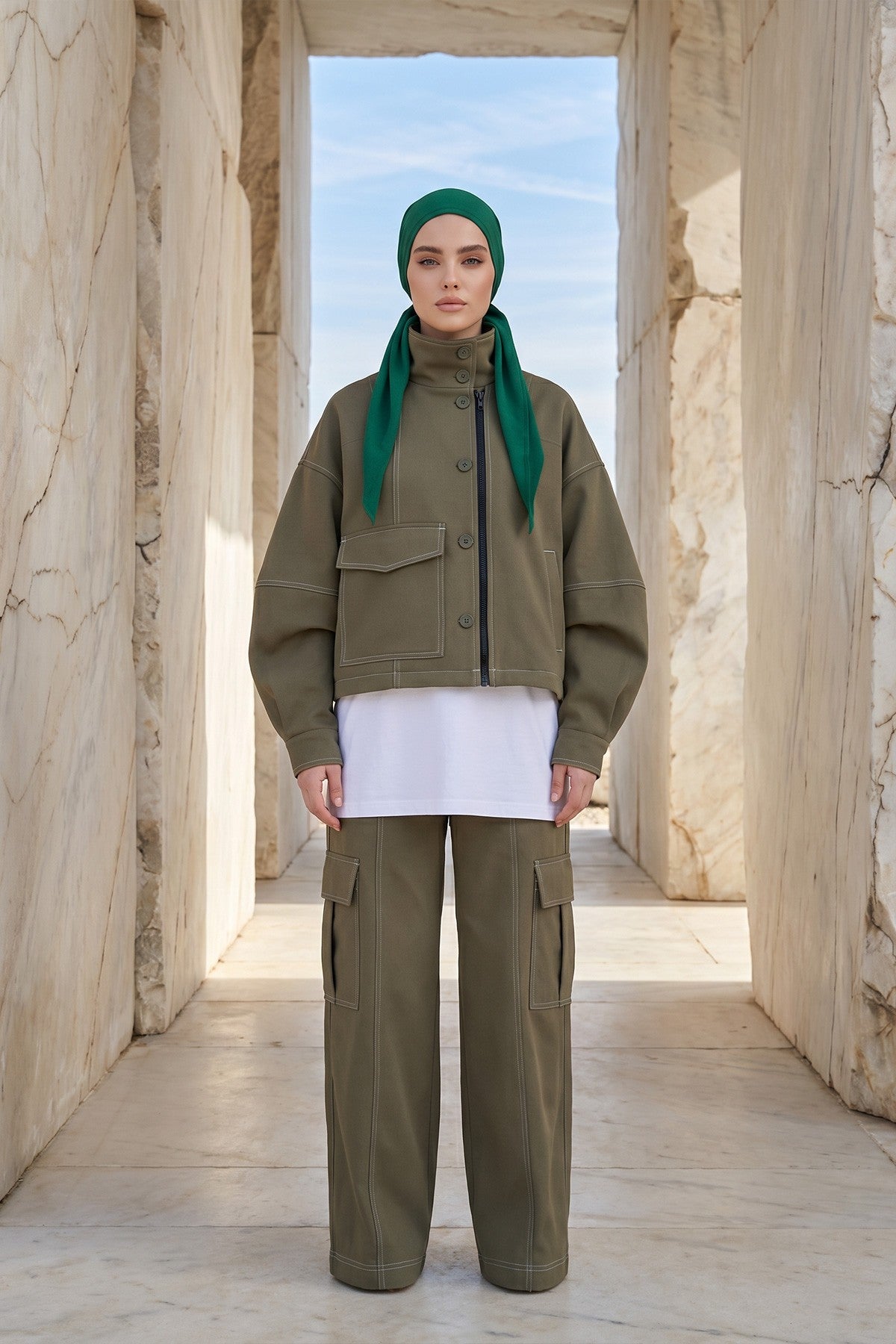 Ready-to-Wear Tie-Back Crepe Hijab Bonnet, Elegant Instant Modest Head Covering,B-101
