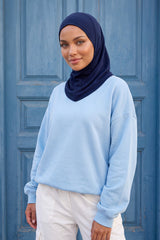 Modest Winter Bucket Hat with Attached Hijab and Neck Coverage,B-103O