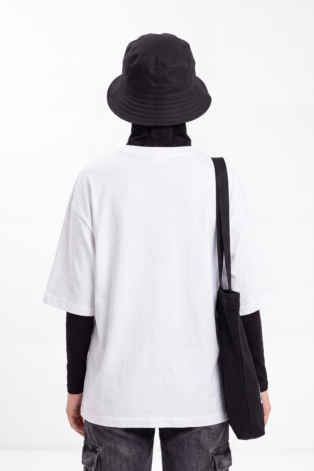 Modest Winter Bucket Hat with Attached Hijab and Neck Coverage,B-103O