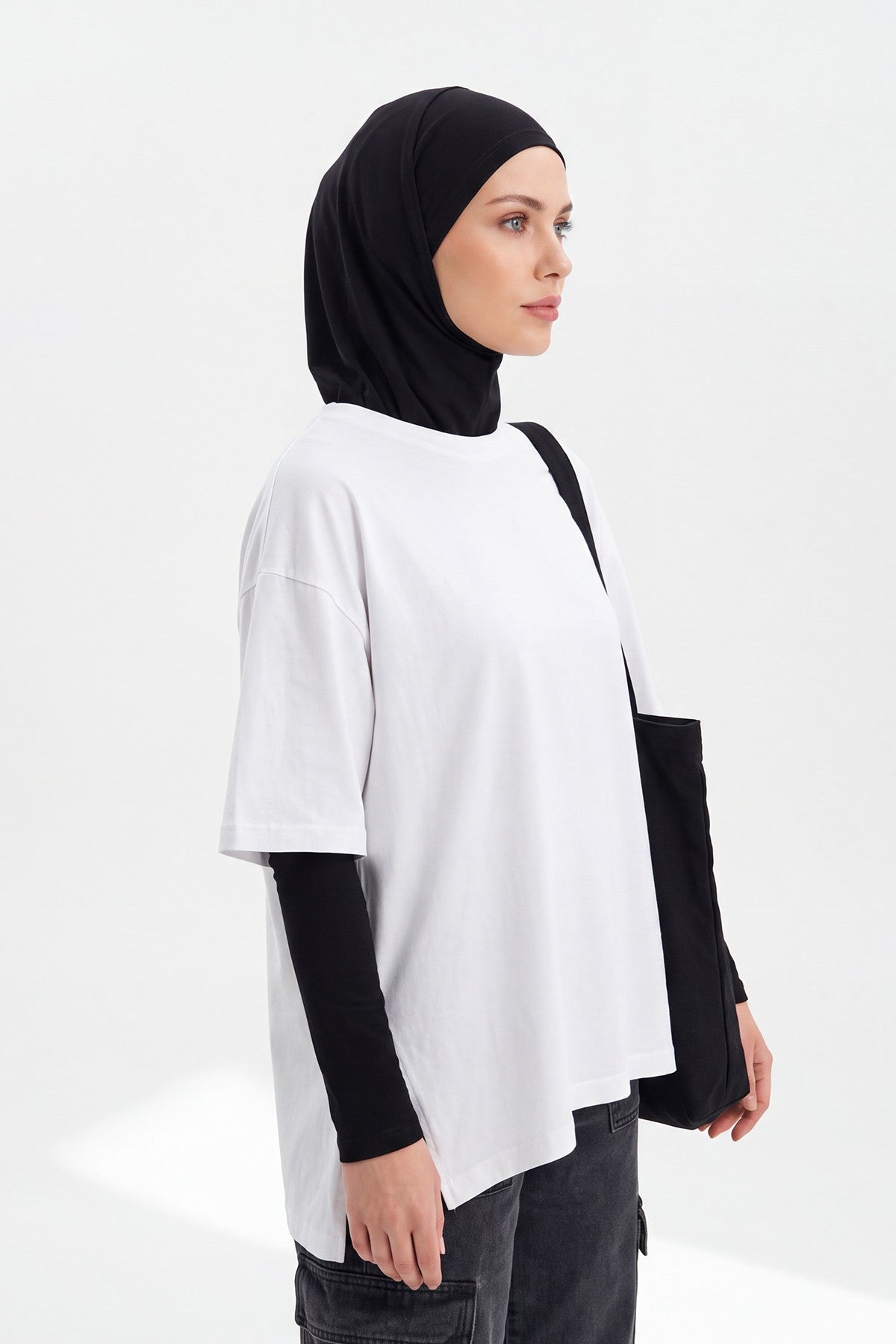 Modest Winter Bucket Hat with Attached Hijab and Neck Coverage,B-103O