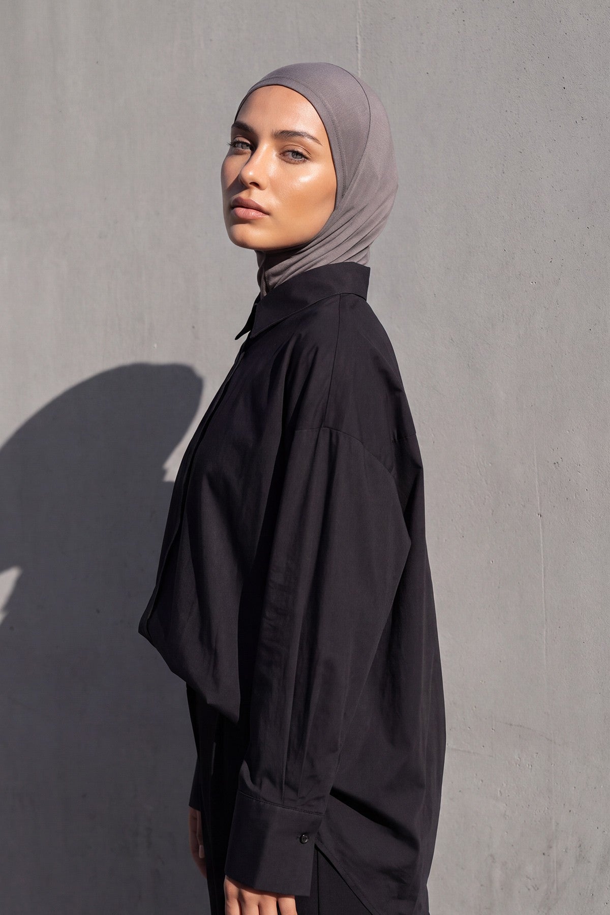 Modest Winter Bucket Hat with Attached Hijab and Neck Coverage,B-103O