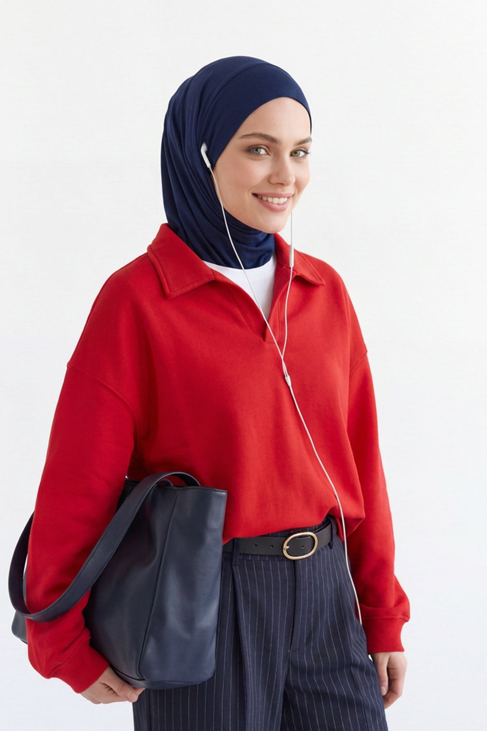 Ready-to-Wear Winter Hijab Bonnet with Built-In Neck Cover and Ear Access Points,B-94O