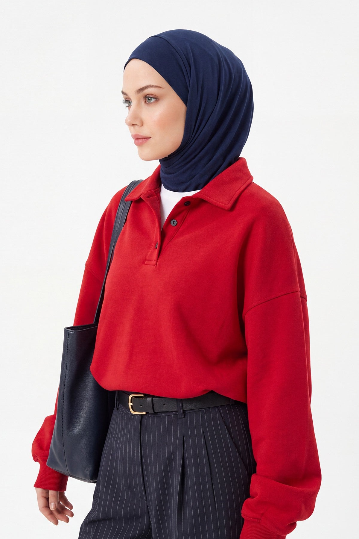 Ready-to-Wear Winter Hijab Bonnet with Built-In Neck Cover and Ear Access Points,B-94O