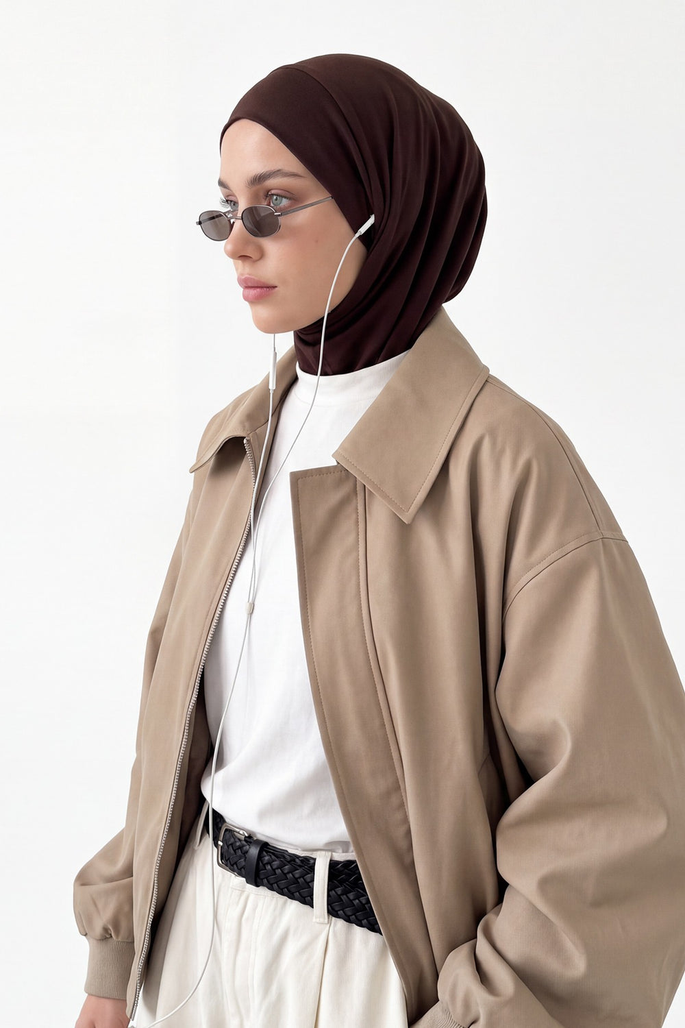 Ready-to-Wear Winter Hijab Bonnet with Built-In Neck Cover and Ear Access Points,B-94O