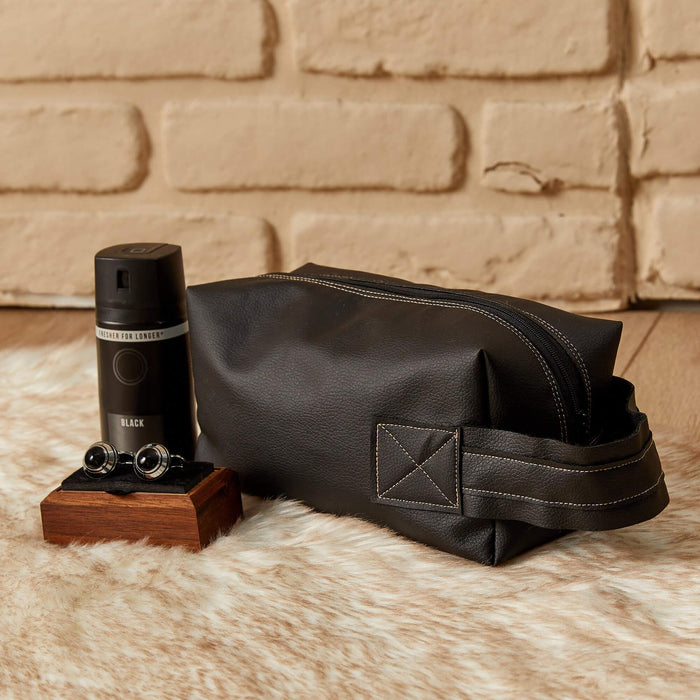 1st Quality Embossed Faux Leather Unisex Handbag Vanity Bag for Women Toiletry Bag for Men,CM-1