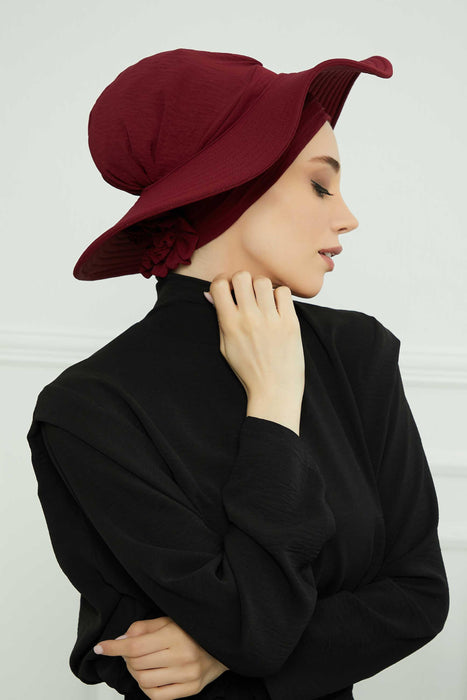 Practicle Detachable Women Sun Hat, Summer Bonnet Cap for Muslim Women, Multi-usage Hijab Sun Hat, Muslim Beach Hat, Sun Protective Hat,S-2A