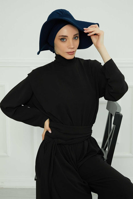 Womens Wide Brim Summer Bonnet-Hat Floppy Foldable Roll up Beach Cap Sun Hat,S-2P