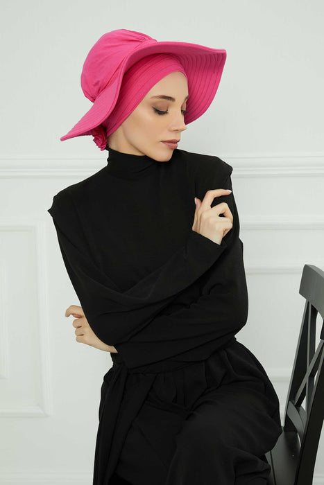 Womens Wide Brim Summer Bonnet-Hat Floppy Foldable Roll up Beach Cap Sun Hat,S-2P