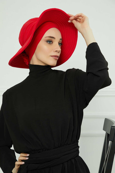 Womens Wide Brim Summer Bonnet-Hat Floppy Foldable Roll up Beach Cap Sun Hat,S-2P