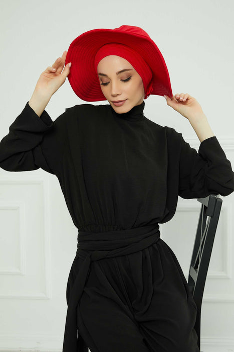Womens Wide Brim Summer Bonnet-Hat Floppy Foldable Roll up Beach Cap Sun Hat,S-2P